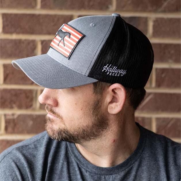 American Flag Rubber Patch Hats